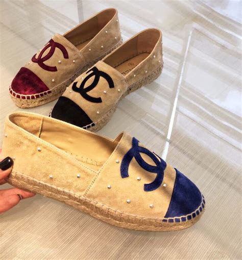 chanel espadrilles pearl|authentic chanel espadrilles for sale.